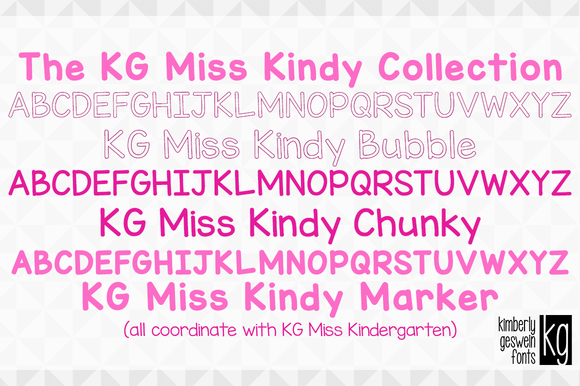 KG Miss Kindy Font Collection