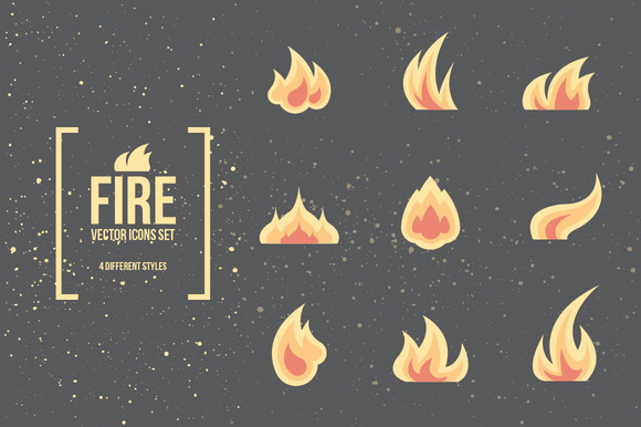 Fire And Flames Vector Icons