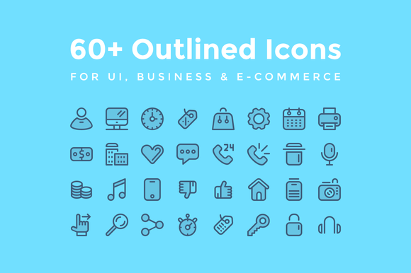 60 Outlined Icons