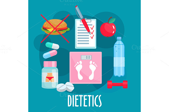 Dietetics Icons Set