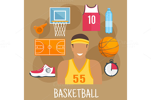 Basketball Player Profession Icons