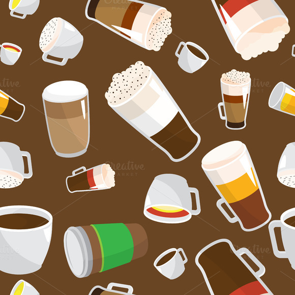Coffee Pattern Vector Illustration