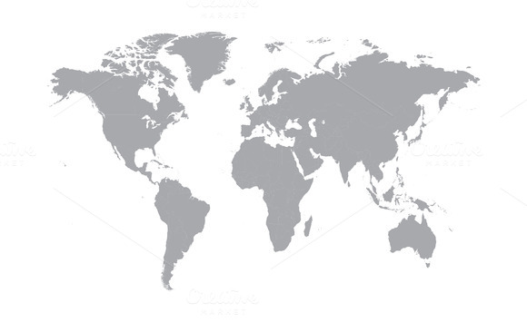 World Map Vector Flat