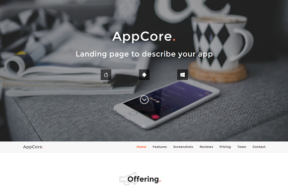 AppCore App Landing Page