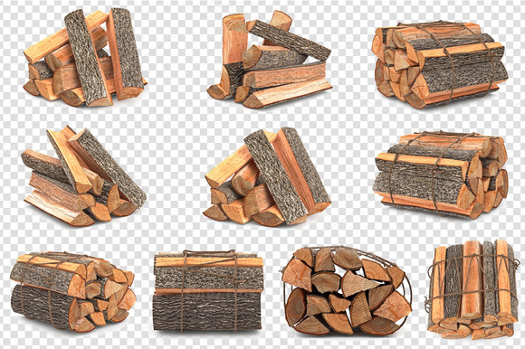 Firewood Stack Chopped Set