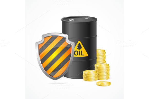 Oil Barrel Price Safety Concept