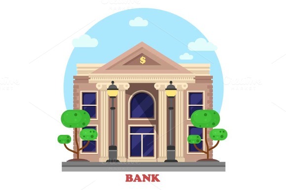 Financial Building Or Bank