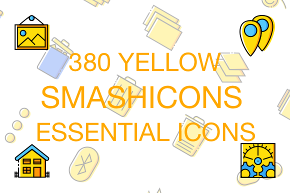 380 Essential Icons Yellow Style