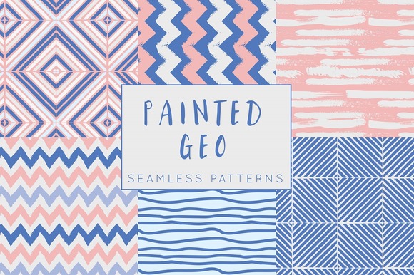 Painted Geo Seamless Patterns