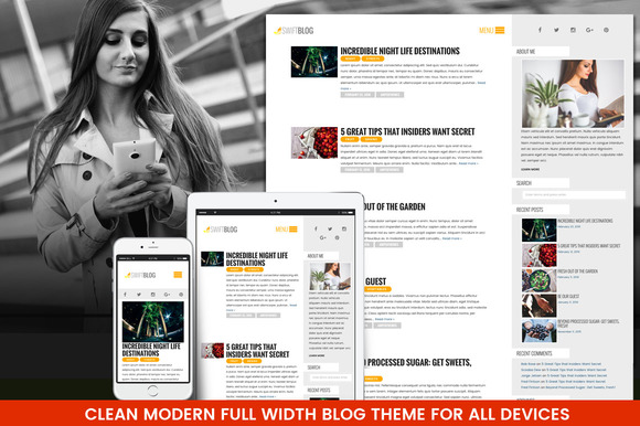 Modern Fluid WordPress Blog Theme