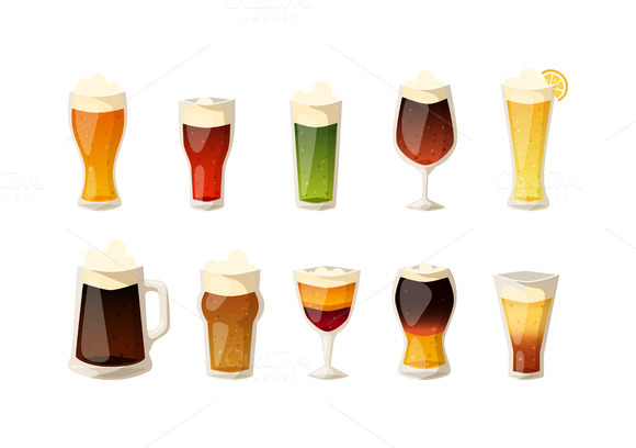 Beer Vector Icons Set
