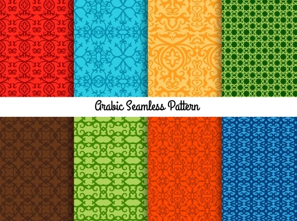 Colored Traditional Arabic Patterns