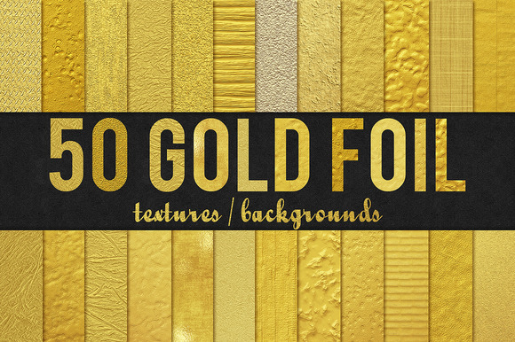 50 Gold Foil Textures Backgrounds