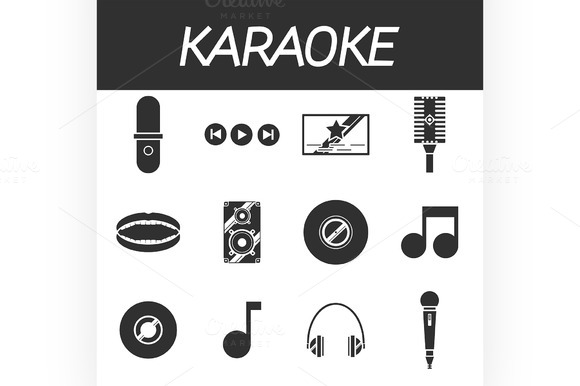Karaoke Icon Set