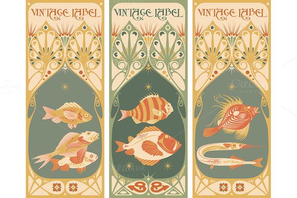 Vintage Labels Fish