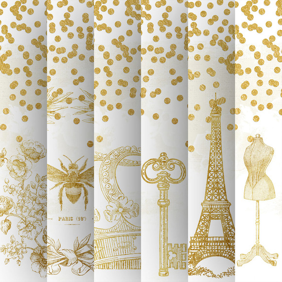 Designer Gold French Papers