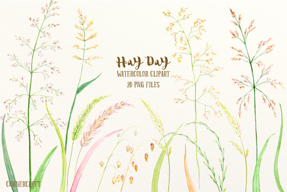 Watercolor Clipart Hay Day