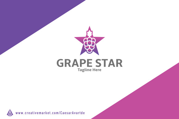 Grape Star Logo Template