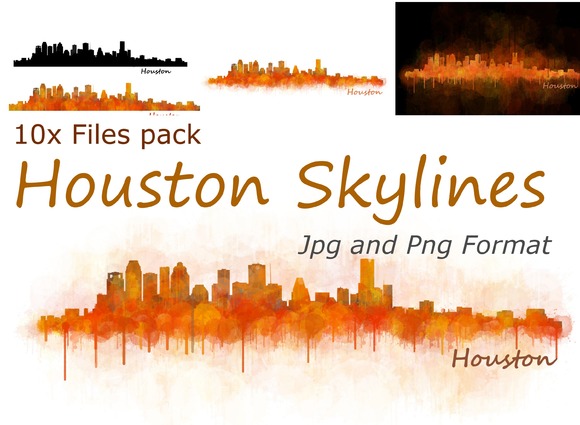 10x Files Pack Houston Skylines