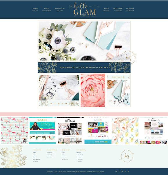 Hello Glam Wordpress Genesis Theme