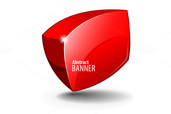 Shiny Gloss Red Vector Banner
