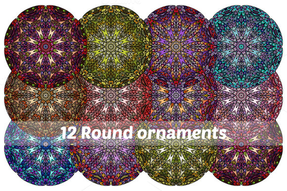 SET Of 12 Round Ornaments