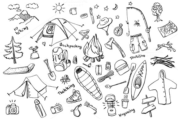 Camping Doodles Collection
