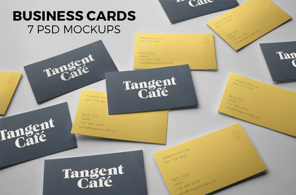 Business Cards 7 PSD Mockups
