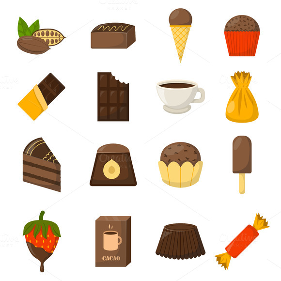 Chocolate Symbols Vector