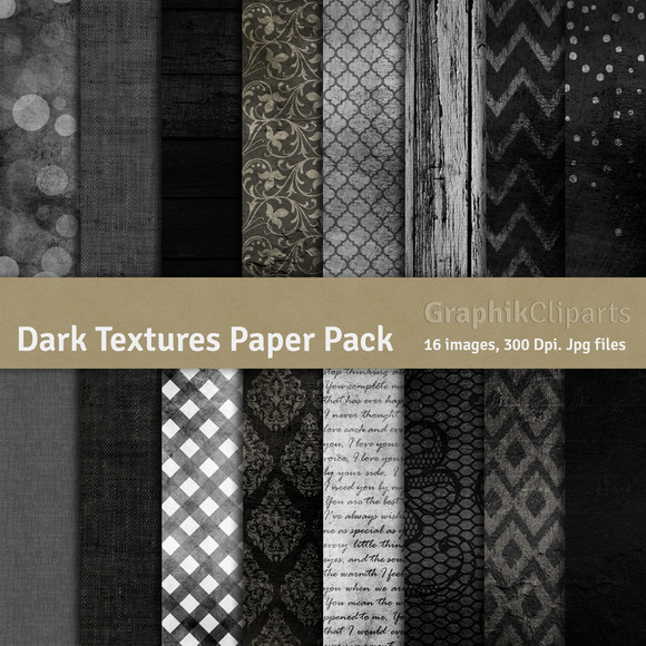 Dark Textures Paper Pack