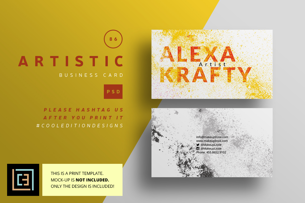 Artistic - Business Card 86 ~ Business Card Templates on Creative Market