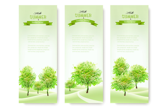 Green Nature Summer Banners