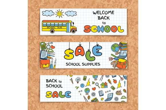 Back To School Sale Banners