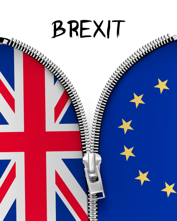 Zipper Dividing UK And EU Brexit