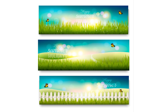 Summer Meadow Landscape Banners