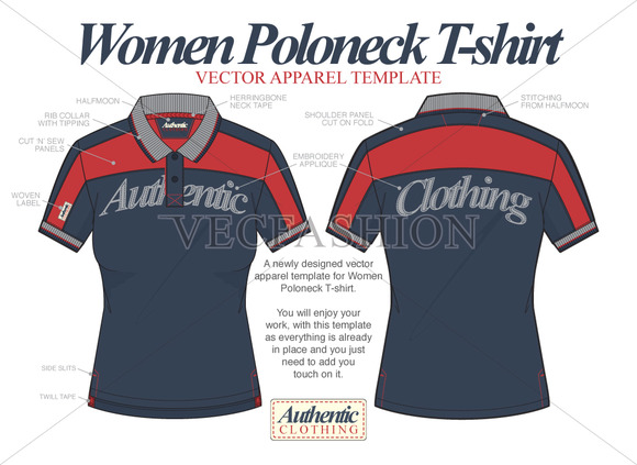 Women Classic Polo Neck T-shirt