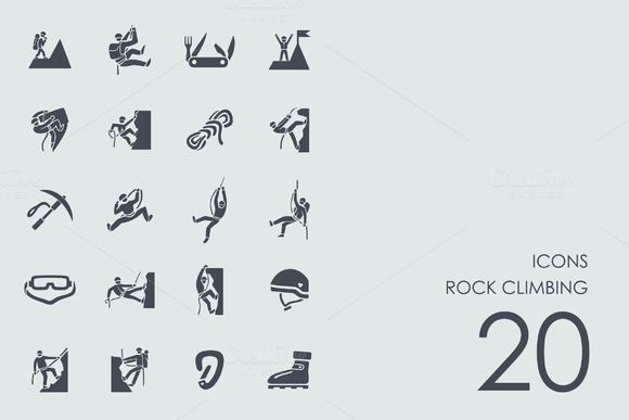 Rock Climbing Icons