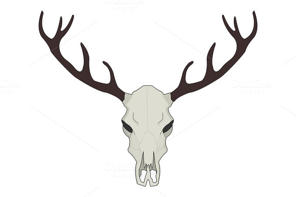 Download Deer Skull Silhouette Stencil » Designtube - Creative ...