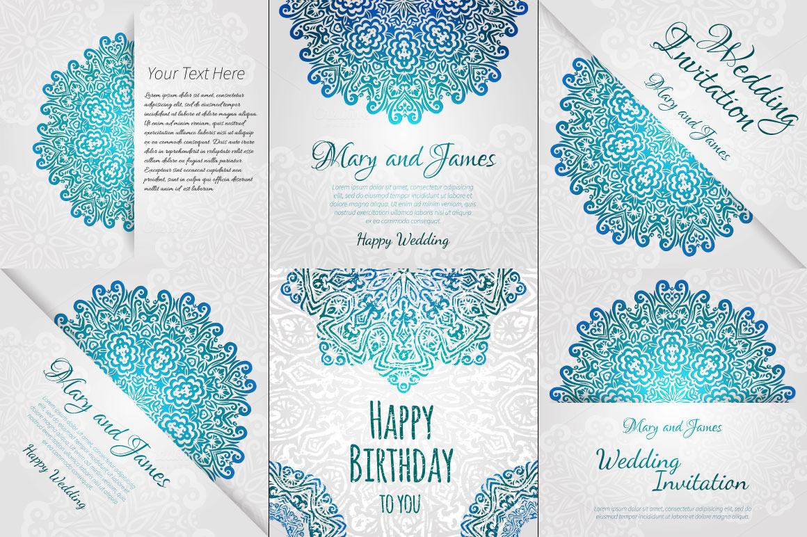 20 Invitations Cards and Envelopes ~ Invitation Templates on Creative