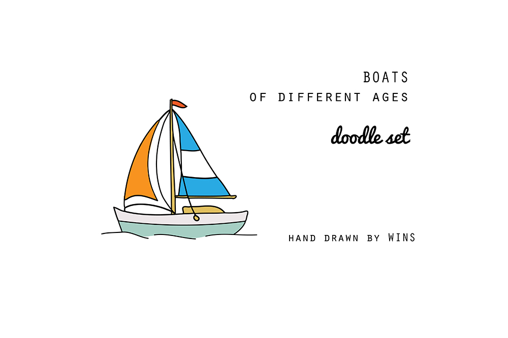 BOATS Doodle set Illustrations on Creative Market