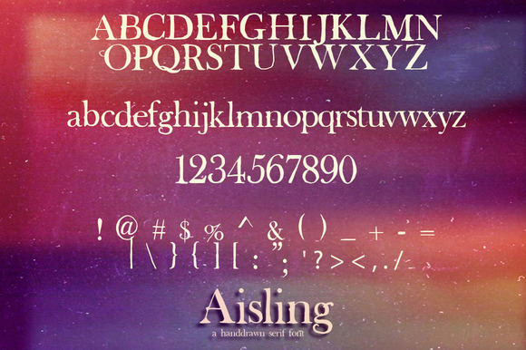 免费字体 Aisling Serif丨反斗限免