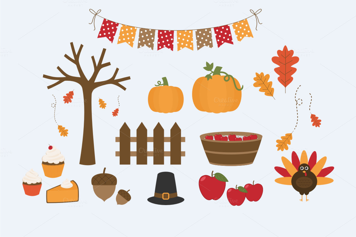 Autumn Clip Art Illustrations on Creative Market