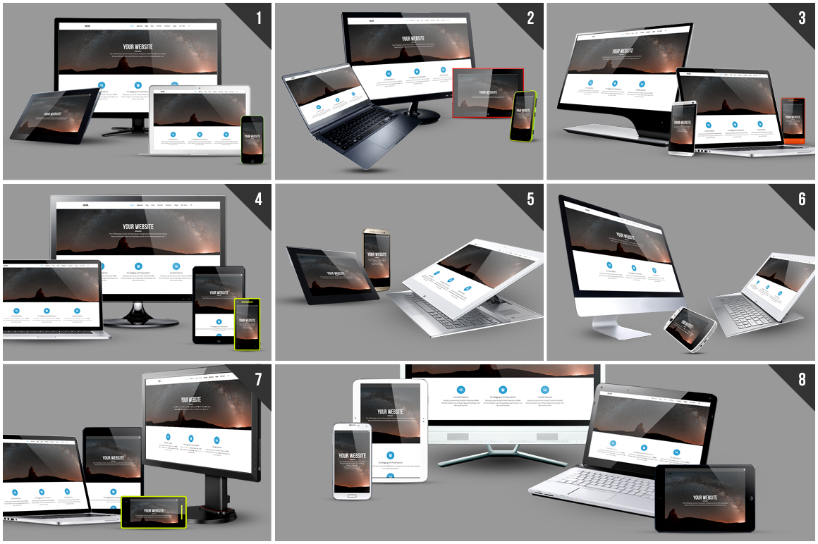 Download Multi Devices Website Mockup ~ Product Mockups on Creative ...
