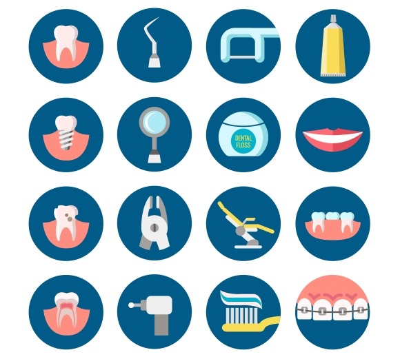 Dental Clinic Services Flat Icons Dental Clinic Services Flat Icons