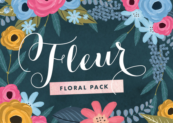 Fleur - Painted Floral Graphics - Illustrations