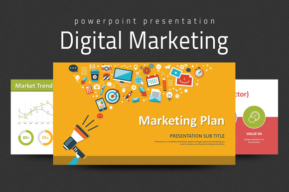 Digital Marketing Strategy Ppt Presentation Templates On Creative Market Digital Marketing Ppt Template