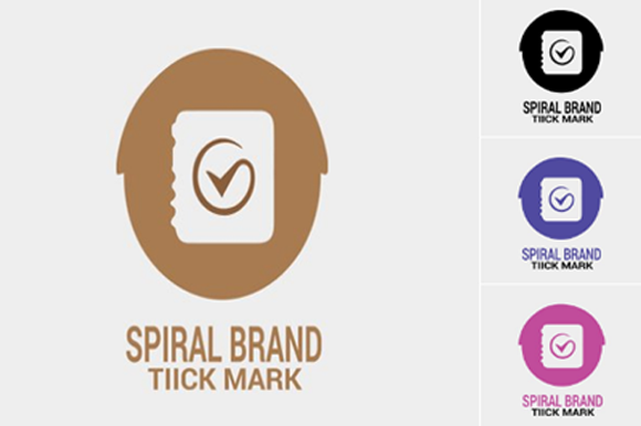 Spiral Tick Mark Logo Spiral Tick Mark Logo