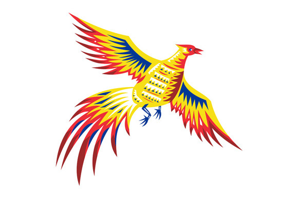 Pheasant Bird Fowl Flying Retro Pheasant Bird Fowl Flying Retro