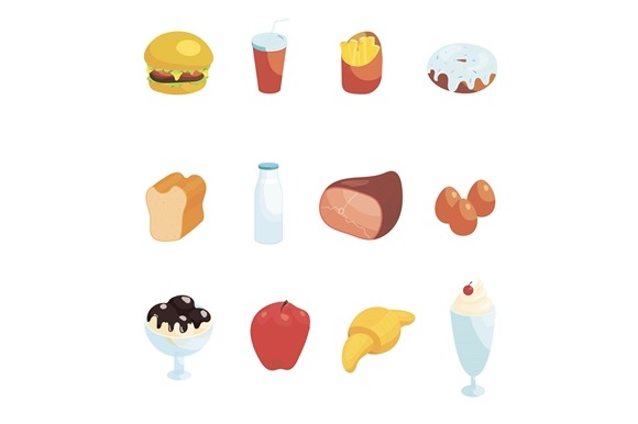 Cartoon Food Transparent » Designtube - Creative Design Content