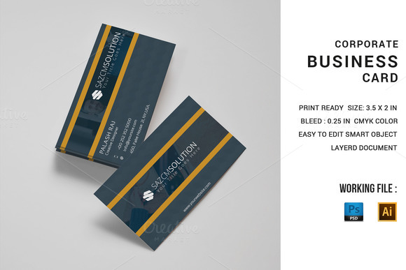 Double Sided Business Card Template Illustrator